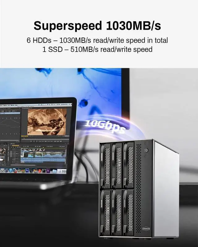 Alt view image 5 of 7 - External Hard Drive Enclosure - USB 3.2 Gen2 10Gbps Type-C HDD Storage Hot Swappable Plug and Play (Diskless)