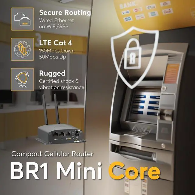 Alt view image 2 of 5 - Peplink Cellular Router MAX BR1 Mini Core | High Speed 150Mbps Single Cellular LTE Computer Modem with Gigabit Ethernet WAN, 2x SMA Cellular Antennas | Redundant SIM Slots | Designed for Security