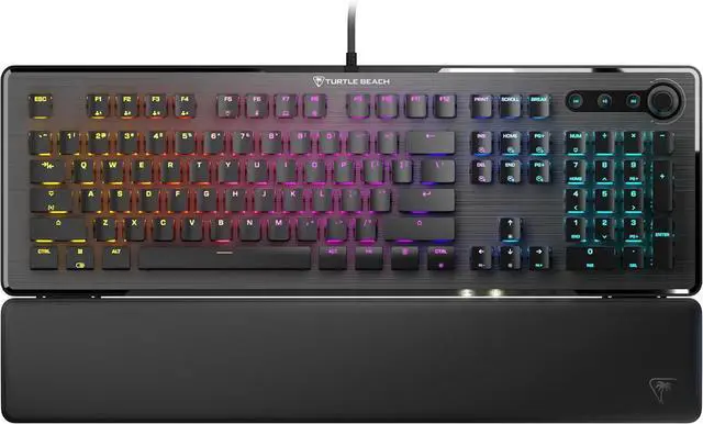 Main image of Turtle Beach Vulcan II  Full-Size PC Gaming Keyboard, Titan II Mechanical Switches, Customizable RGB Illuminated Keys, Detachable Palm Rest, Media Controls, Aluminum Top Plate, Numpad  Black