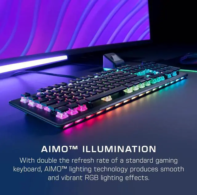 Alt view image 6 of 6 - Turtle Beach Vulcan II Max  Optical-Mechanical PC Gaming Keyboard, Customizable RGB Illuminated Keys and Palm Rest, Smart Keys, Titan II Smooth Linear Switches, 200M Keystroke Durability  Black