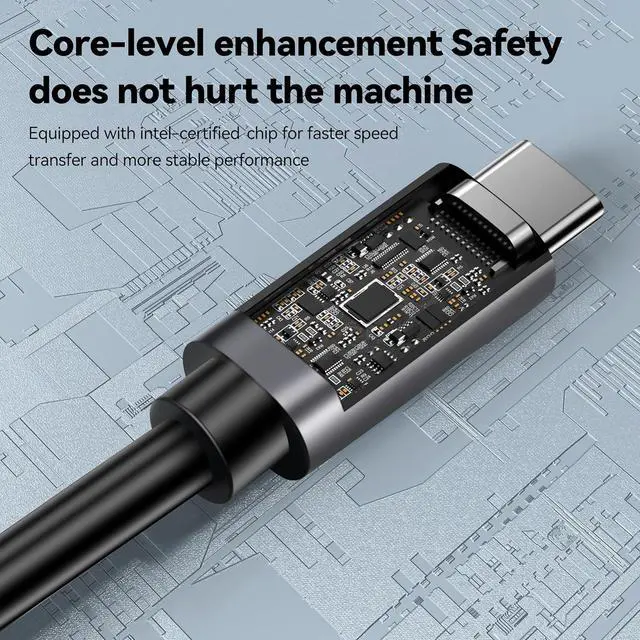 Alt view image 5 of 6 - [80Gbps Data Sync] Compatible with Thunderbolt 5 Cable High Speed USB C Cable Support 240W Charging and 16K/8K Display for Thunderbolt 4/USB4 Monitor, and More, 6 ft.