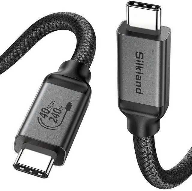 Main image of USB 4 Cable [USB-IF Certified] for Thunderbolt 4 Cable, 40Gbps Data Sync, 8K/5K@60Hz, 240W, USB C Thunderbolt Cable 10FT, Compatible for MacBook, SSD, iPhone 16/15, Docking, eGPU, Monitor