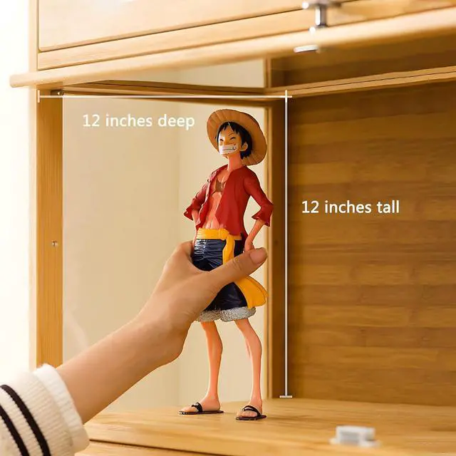 Alt view image 4 of 5 - Curio Display Cabinet with Acrylic Glass Doors, 5-Tier Display Case, Collectibles Toy Organizers Rack & Display Shelf, Kids Bookcase for Home, Playroom, Living Room - Brown