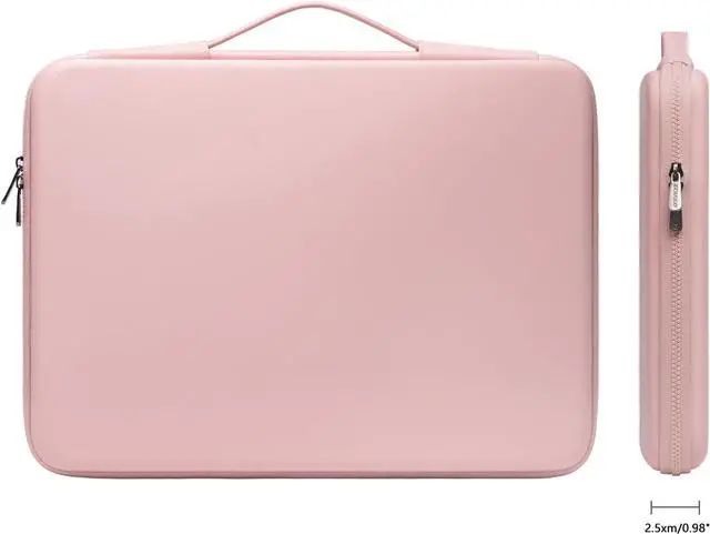 Alt view image 3 of 7 - 17 inch Laptop Sleeve with Handle Shockproof Waterproof EVA Protective Case for 17.3" ZBook Fury 17.3 G8/MSI GS73VR Stealth Pro/HP Envy 17/LG Gram 17"/ROG Strix GL702VS, Pink