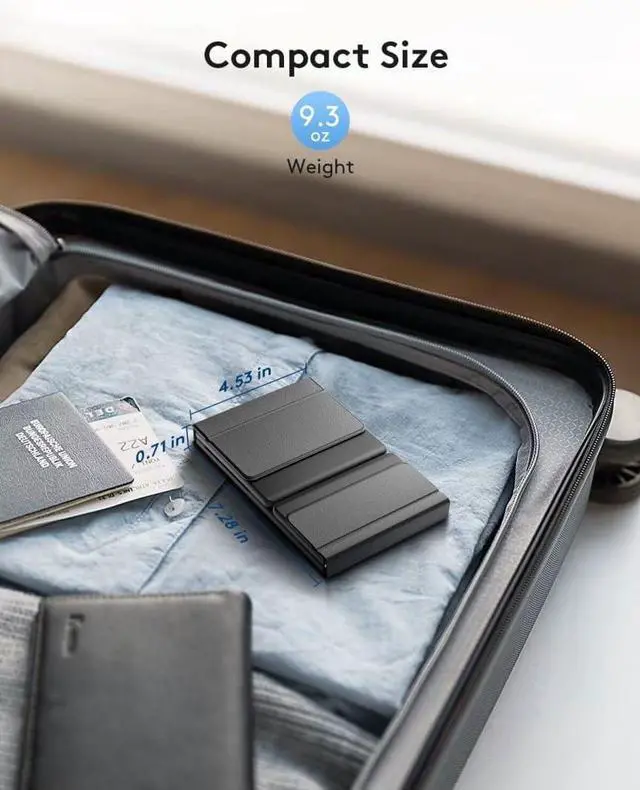 Alt view image 7 of 7 - Foldable Bluetooth Keyboard with Touchpad, Full-Size Wireless Folding Portable Travel Keyboard for iOS Android Windows Mac OS, Support 3 Devices (BT5.1 x 3), Black