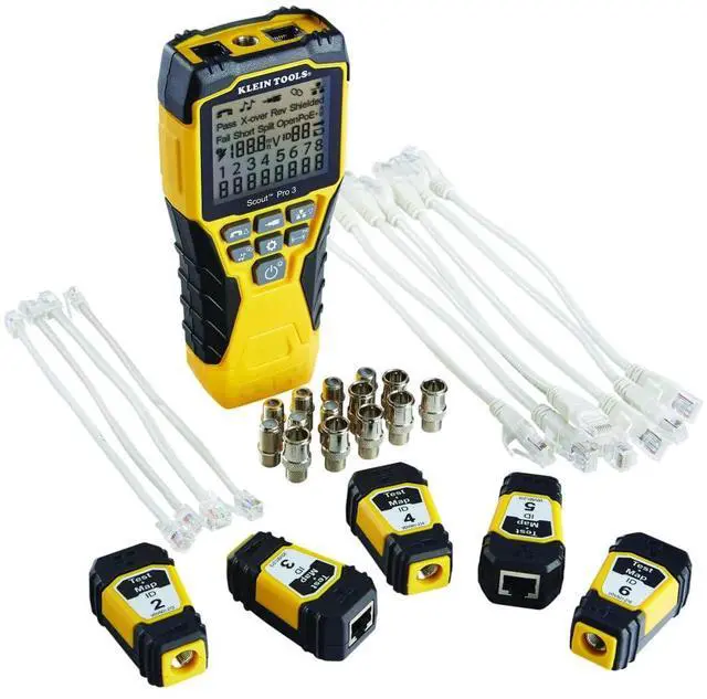 Alt view image 3 of 5 - Klein Tools VDV501-853 Coaxial Cable Tester, Scout Pro 3 with Test-n-Map Remote, Includes Remotes #2 - #6, Tests Voice, Data and Video Cable