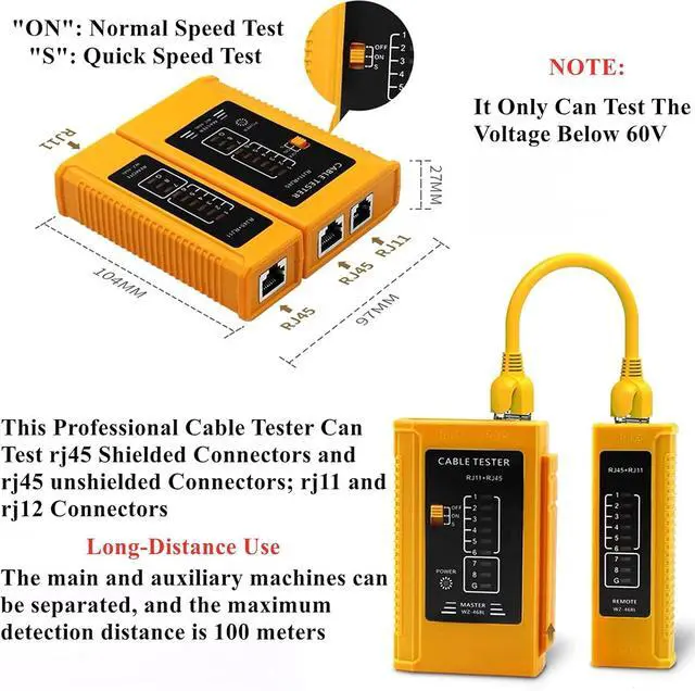 Alt view image 5 of 7 - RJ45 Crimp Tool Kit, Pass Through Cat7 Cat6A Cat6 Cat5e Cat5 rj45 Crimping Tool with 10PCS Cat7 Shielded Connectors 10PCS Covers 20PCS Cat6 Pass Through Connectors 20PCS Covers Network Tester