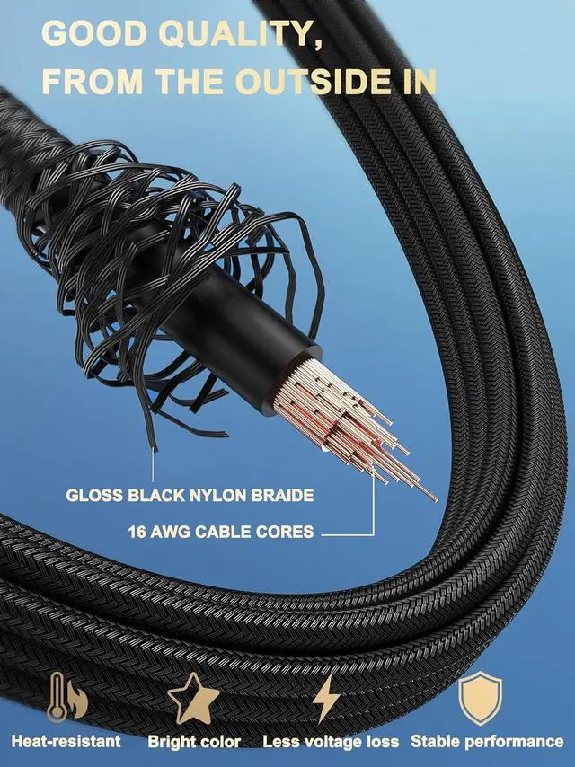Alt view image 5 of 7 - PSU Cable Extension Kit Customed PC Power Supply Extend Mod 16AWG with 24 Pin ATX × 1/8 Pin EPS × 1/ Gold-Plated 8Pin Pcie × 2,Soft Nylon Braided Black