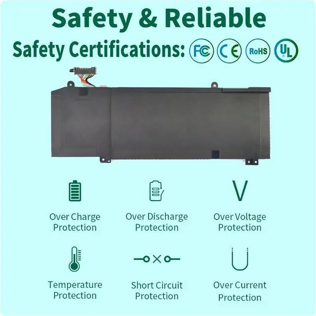 Alt view image 3 of 4 - 60Wh 15.2V 1F22N Battery Replacment for Dell G7 15 7590,G7 15 7790,G5 15 5590,G5 5590,G7 7590 7790,Alienware M15 R1 Alienware M17 P37E Laptop P79F P82F P40E 0JJPFK 08622M XRGXX 06YV0V JJPFK HYWXJ