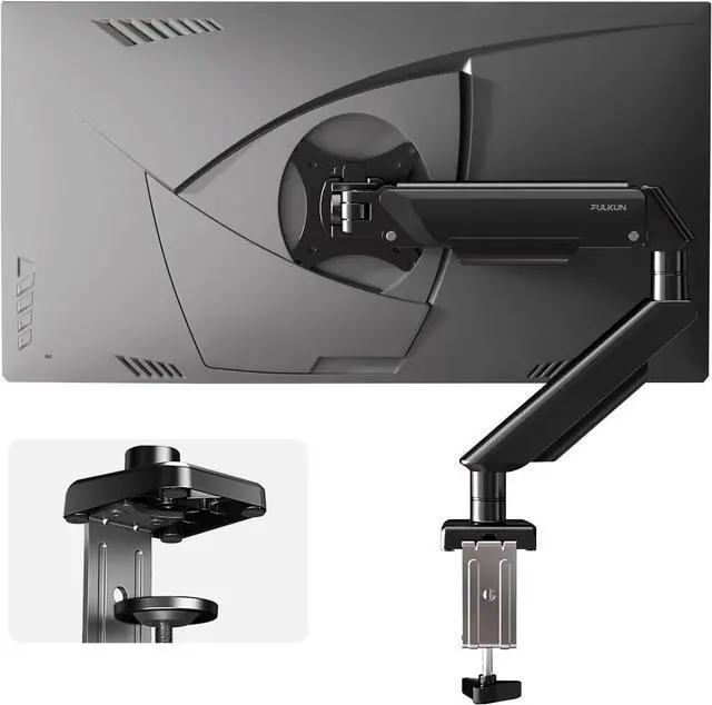 Main image of Single Monitor Mount for 13 to 32 Inch Screens up to 22 lbs,Aluminum Ultrawide Screen Arm for Samsung Odyssey G9 and More, Fully Adjustable Monitor Stand for Desk, VESA 100x100mm (Black)