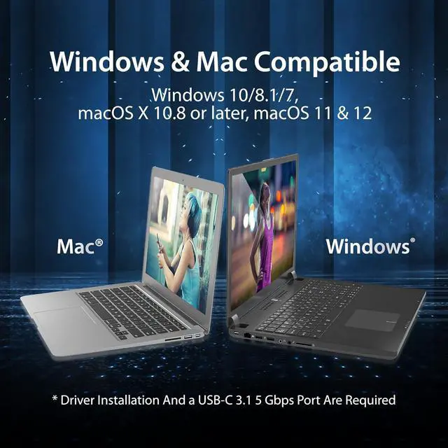 Alt view image 7 of 7 - j5create USB C Dual 4K 60Hz Display Docking Station (12-in-1), Built-in M.2 SSD Slot, HDMI, DisplayPort, 10Gbps USB-A, Card Reader, PD 100W, Ethernet, for 2021 MacBook Pro