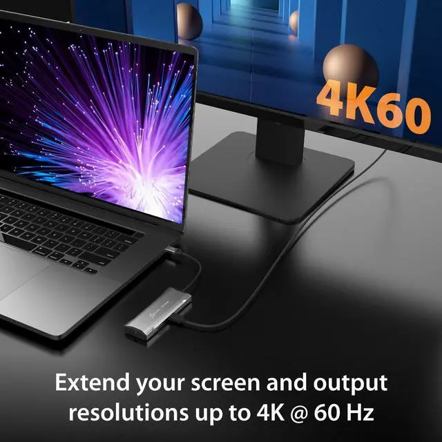 Alt view image 3 of 7 - j5create Laptop Docking Station, 9-in-1, 4K60Hz HDMI, USB-C 10Gbps, 2 USB-A 10Gbps, 100W PD with USB-C 5Gbps, Ethernet, SD 4.0 Card Reader, for MacBook, XPS, Surface Pro
