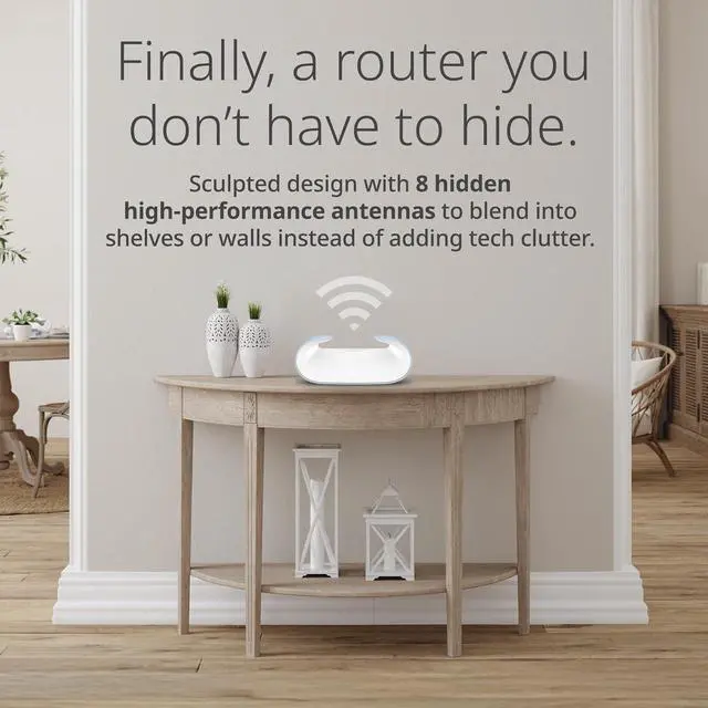 Alt view image 2 of 7 - D-Link M60AX6000WiFi6MeshRouterSculpted Décor ReadyDesign2.5GbpsWAN+4×Gbps LANGaming/Streaming/InternetLong Range Wireless Self Optimized360° CoverageExpandable MeshApp Control