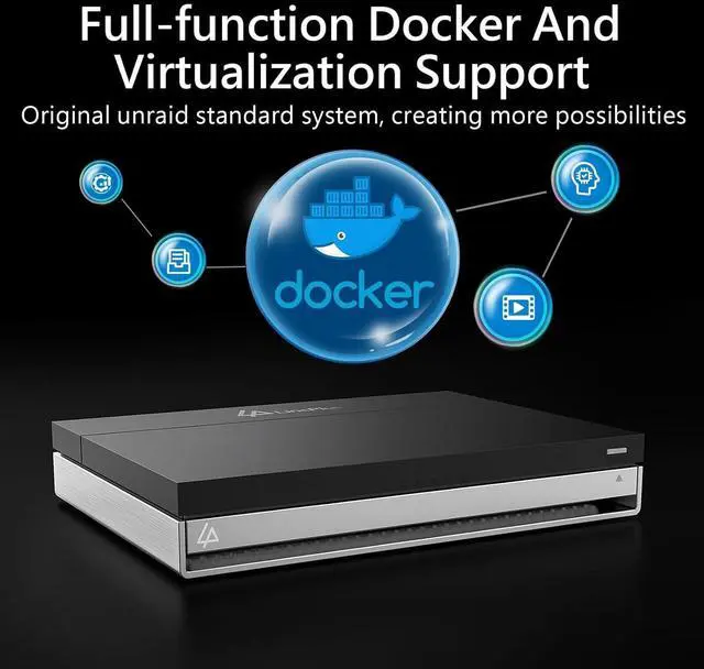 Alt view image 5 of 7 - 6-Bay NAS Storage - Intel Celeron N5105 Quad-Core | 16GB RAM | 128G eMMC | 2x2.5 SATA HDD + 4xM.2 NVMe Slots | 2.5GbE | 2-Year Warranty | 4K HDMI | Network Attached Storage (Diskless)