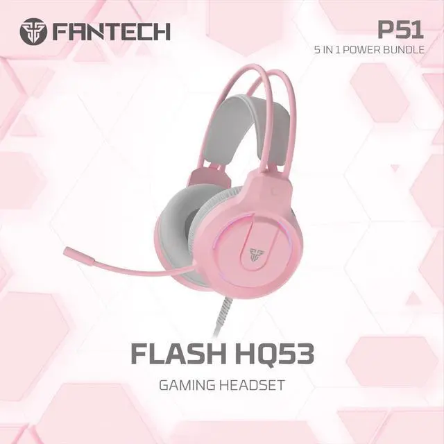 Alt view image 4 of 6 - Wired Gaming Keyboard and Mouse Set, Over-Ear Headphone and Headset Stand, Gaming Mouse Pad Wired RGB Rainbow Mice, PC Beginner Gamer Basic 5 in-1 for,PC,Laptop,Xbox Pink