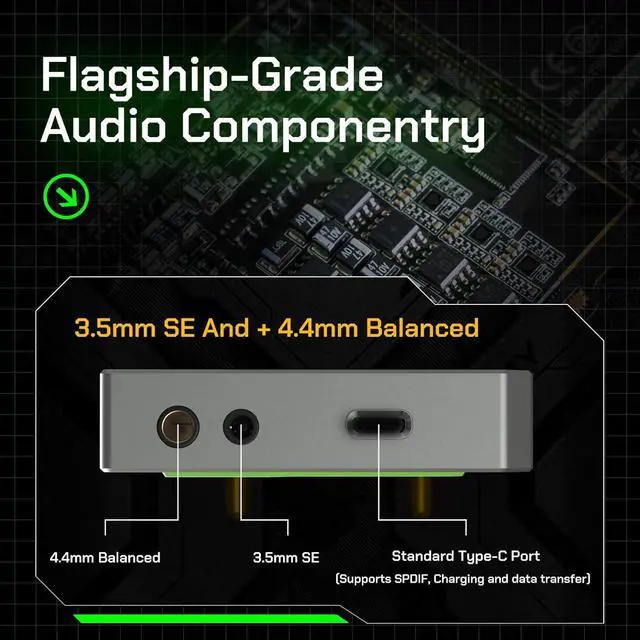 Alt view image 6 of 7 - Mp3 & Mp4 Players spotify Player with Bluetooth and WiFi 4-Way HiFi DAP Android 12 OS 3.5mm po+4.4mm bal 32G+2TB Scalable Memory - Orange