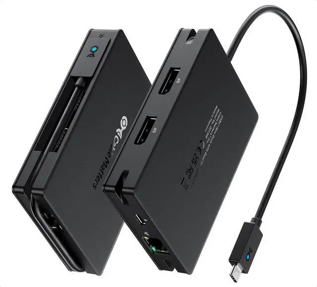Main image of Cable Matters 8-in-1 Portable 40Gbps USB4 Hub (USB 4 Dock) Dual DisplayPort 4K@60Hz, Single DP 4K@240Hz/8K@60Hz, 100W PD, Gigabit Ethernet, Compatible with Thunderbolt 4 (*macOS's Display Limitation)