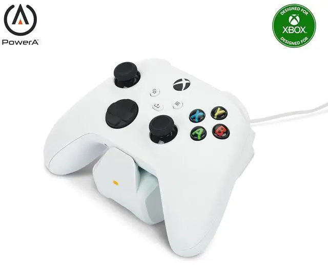 Alt view image 2 of 4 - PowerA Solo Charging Stand for Xbox Series X|S - Black, Works with Xbox One, Charging Station for Xbox Wireless Controller, Officially Licensed - White