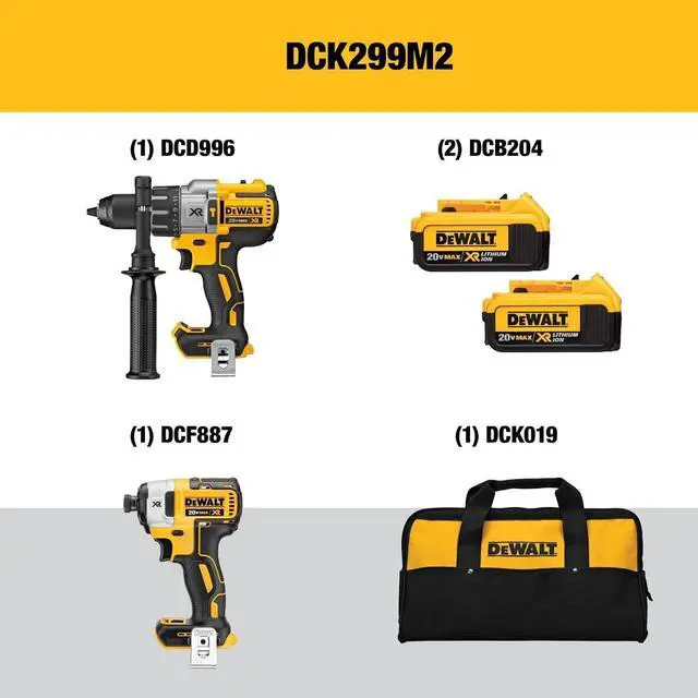 Alt view image 2 of 6 - DEWALT 20V MAX Hammer Drill and Impact Driver, Cordless Power Tool Combo Kit with 2 Batteries and Charger