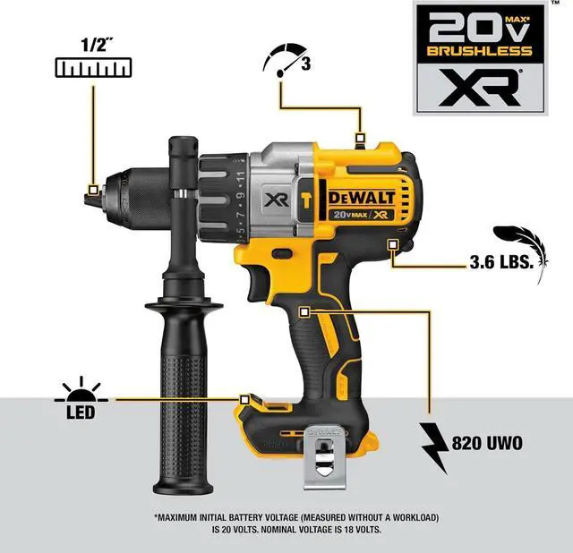 Alt view image 3 of 6 - DEWALT 20V MAX Hammer Drill and Impact Driver, Cordless Power Tool Combo Kit with 2 Batteries and Charger