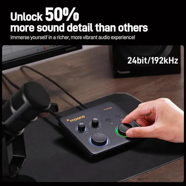 Alt view image 2 of 7 - MAONO PD100X XLR/USB Gaming Microphone & Maono PS22 Lite & All in One Gaming Gear Bundle for Game Streamers