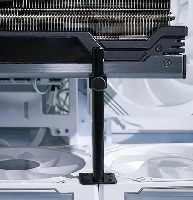 Alt view image 6 of 7 - GPU Support Bracket Brace Fan Mounting , Adjustable Height Graphics Card Support, Video Card Holder Bracket with Non-Slip for Prevent Universal Graphics Card Sag (L, 3.15" & 80mm)