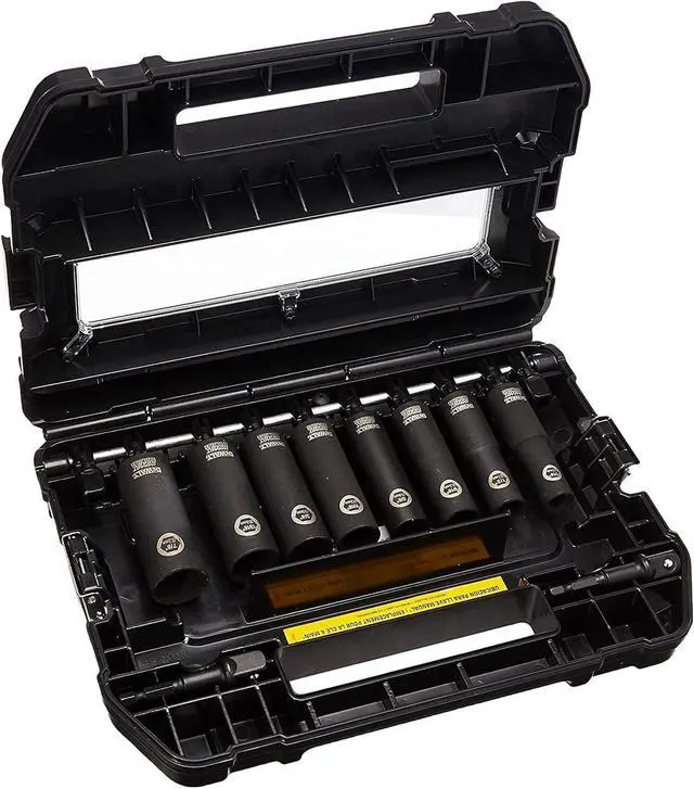 Main image of DeWalt Impact Socket Set 1/2 Drive, 10 Piece 1/4" to 1/2" Impact Socket Adapter Set