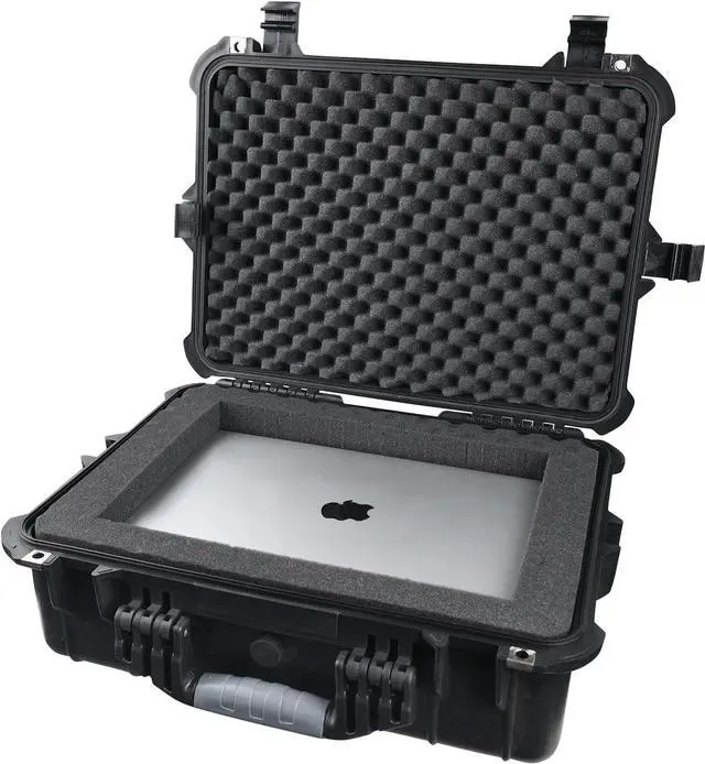 Alt view image 5 of 7 - All Weather Portable IP67 Waterproof Protective Case, Hard Camera Case with customizable foam, Perfectly Protection of Camera, Drones,Pistols,Lens,Equipments,Black,18.5 x14.06x6.93inches