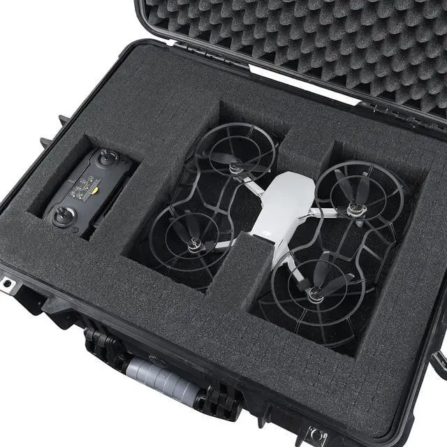 Alt view image 4 of 7 - All Weather Portable IP67 Waterproof Protective Case, Hard Camera Case with customizable foam, Perfectly Protection of Camera, Drones,Pistols,Lens,Equipments,Black,18.5 x14.06x6.93inches