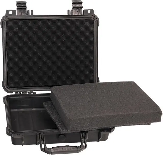 Alt view image 3 of 5 - All Weather Waterproof Hard Camera Case,Hard Case,With Customized Fit Foam Included, Elegant Black,Fit for Drones,camera,lens (13.39"x11.61"x3.93")