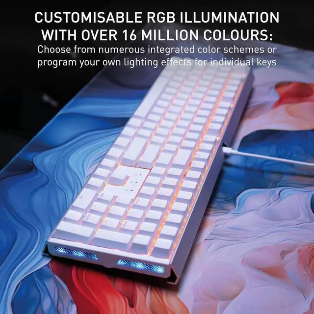 Alt view image 3 of 7 - CHERRY MX 3.1 Mechanical Wired Gaming Keyboard | New MX2A Switches (White, MX2A Red)