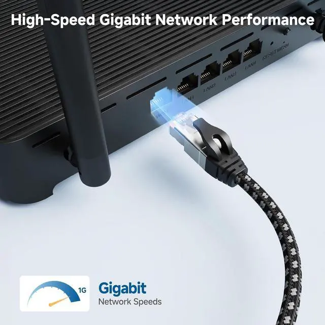 Alt view image 4 of 7 - Cable Matters Plug & Play Braided USB C to Ethernet Cable - 10ft, Gigabit Ethernet to USB C Cable, Thunderbolt 4/5 Compatible, Ideal for MacBook, iPad Pro, XPS, Surface Pro