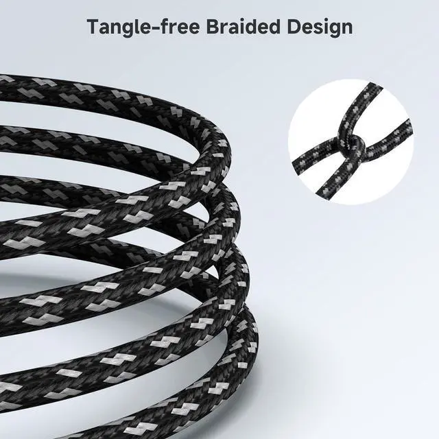 Alt view image 5 of 7 - Cable Matters Plug & Play Braided USB C to Ethernet Cable - 10ft, Gigabit Ethernet to USB C Cable, Thunderbolt 4/5 Compatible, Ideal for MacBook, iPad Pro, XPS, Surface Pro