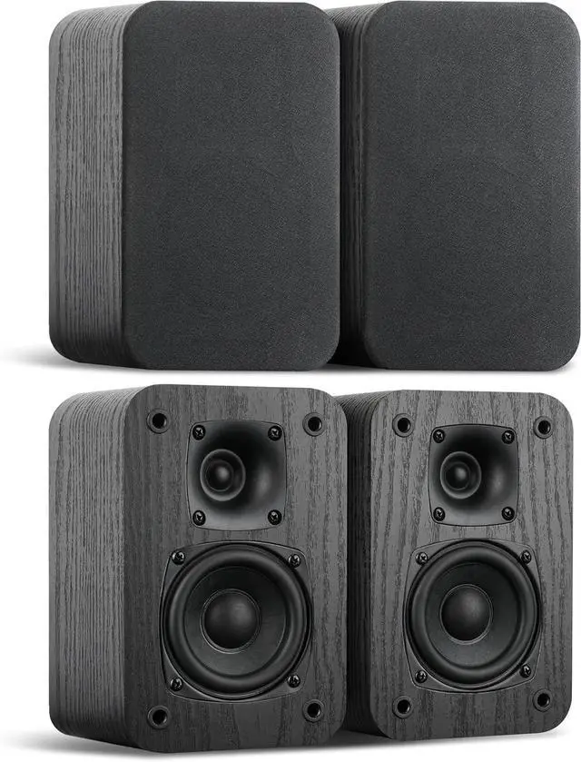 Alt view image 4 of 5 - 5.0 Home Theater System, 100w HiFi Surround Sound Speakers with Stereo Surround Sound and Classic Rretro Wood Grain for TV/PC, Passive, Amplifier or Receiver Required, Cable Not Included