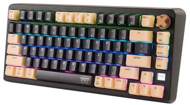 Alt view image 2 of 5 - Cherry 81 Keys Wireless Gaming Mechanical Keyboard,Tri-Mode BT5.0/2.4GHz/USB-C Hot Swappable Custom Keyboard, RGB Backlit Computer Gaming Keyboards for PC/MAC/iOS/Android, Brown MX2A Switches, Black
