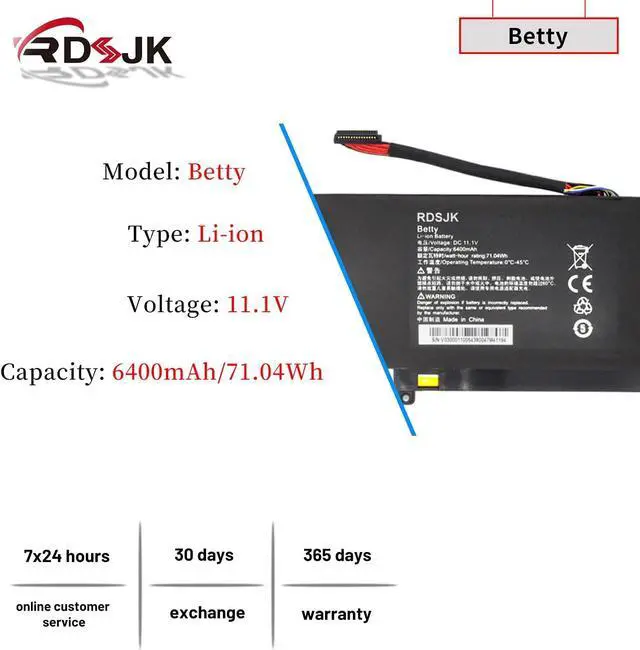 Alt view image 2 of 6 - RZ09-0102 Battery RZ09 Laptop Battery for Razer Blade 14" 2013 2014 2015 RZ09-0116 RZ09-0130 RZ09-01161E31 RZ09-01161E32-R3U1 RZ09-01020101 RZ09-01302E21 RZ09-01301E22 RZ09-01953E52-R3U1 11.1V 6400mAh