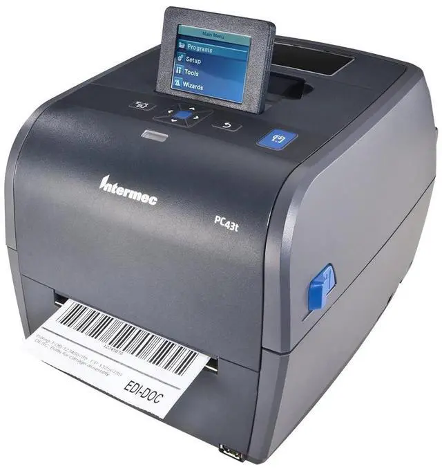 Main image of Intermec Pc43T Printer, 4" Thermal Transfer/Direct Thermal Desktop Printer, 203 Dpi, LCD Display, Tear-Off, Real Time Clock, USB 2.0 and 2 USB Host Ports