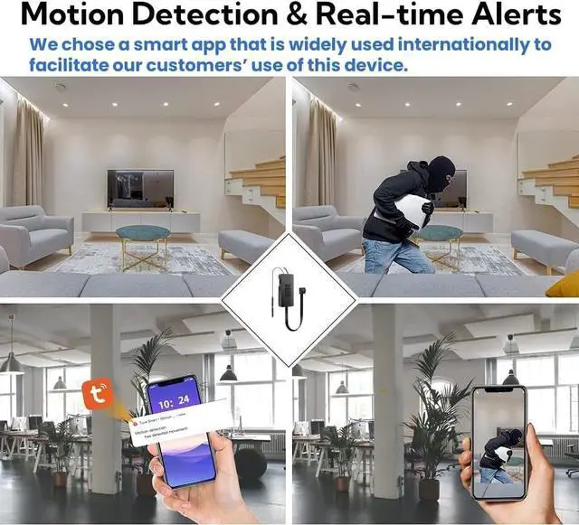 Alt view image 4 of 6 - Wireless Mini Camera 1080P HD Security Camera DIY Module with Motion Detection Alarm for Home Office Garage Security Easy Operation APP Control