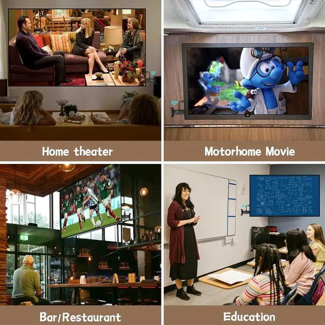 Alt view image 4 of 7 - Wireless HDMI 4 Receivers and Transmitter,Up to 6 RXs,No Hot,Extender Plug and Play,165FT/50M,2.4/5G Wirelessly Simultaneous Expansion for Multiple Screens from Laptop and Camera to TVs,Projectors