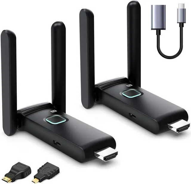 Main image of Wireless HDMI Transmitter and Receiver,HDMI Wireless Remote Adapter 165FT/50M,No Hot,Plug and Play,2.4/5GH for 1080P Wireless Streaming Video from Laptop,Cable Box,Camera,Netflix to Monitor/TV/Phone