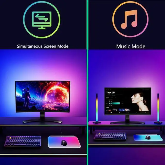 Alt view image 5 of 6 - Illuminated Gaming Mouse Mat, Fully Illuminated RGB Gaming Mouse Pad, LED Gaming Pad for Mouse and Keyboard, Chasing Light Mouse Pad, Detachable USB Cable, 18pcs Lights, 14 * 12inches