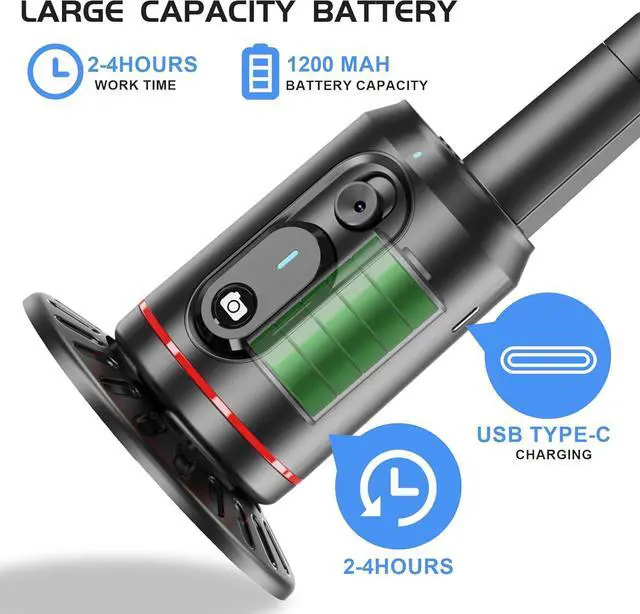 Alt view image 7 of 7 - Auto Face Tracking Phone Holder for Phone, GoPro, Compact Camera, 360° Rotation Mount with Remote Compatible with Tripod, Rotating Stand for iPhone for Vlog, Streaming, Video, FaceTime, TIK Tok