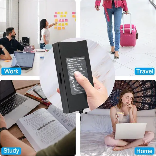 Alt view image 6 of 6 - Replacement for Dell 130W 7.4mm Tip AC Adapter Charger PA-4E LA130PM121 DA130PE1-00 JU012 CM161 Inspiron 15 7000 7559 G3 G5 Charger d6000 Docking Station Laptop Power Cord