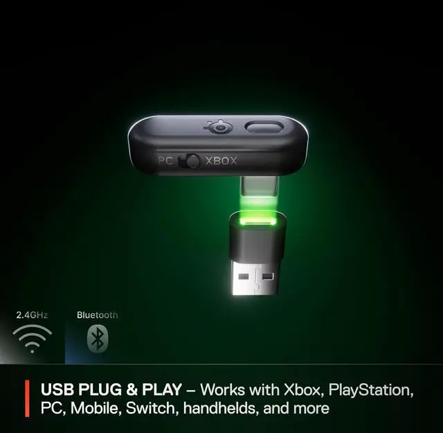 Alt view image 7 of 7 - SteelSeries Arctis Nova 3X Wireless Multi-Platform Gaming Headset  Mobile App Control  40 HR Battery  Neodymium Magnetic Drivers  2.4GHz/Bluetooth  Xbox, PS5, PC, Switch, Mobile - Lavender