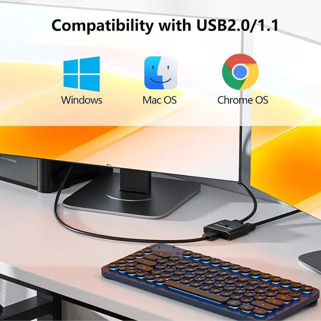 Alt view image 7 of 7 - USB 3.0 Bi-Directional Switch - USB3.0 Switcher 2-in-1 Out | 1-in-2 Out Share 2 Computers, Plug & Play Aluminum USB Selector | Splitter Sharing Devices for Mouse Keyboard Printer Scanner