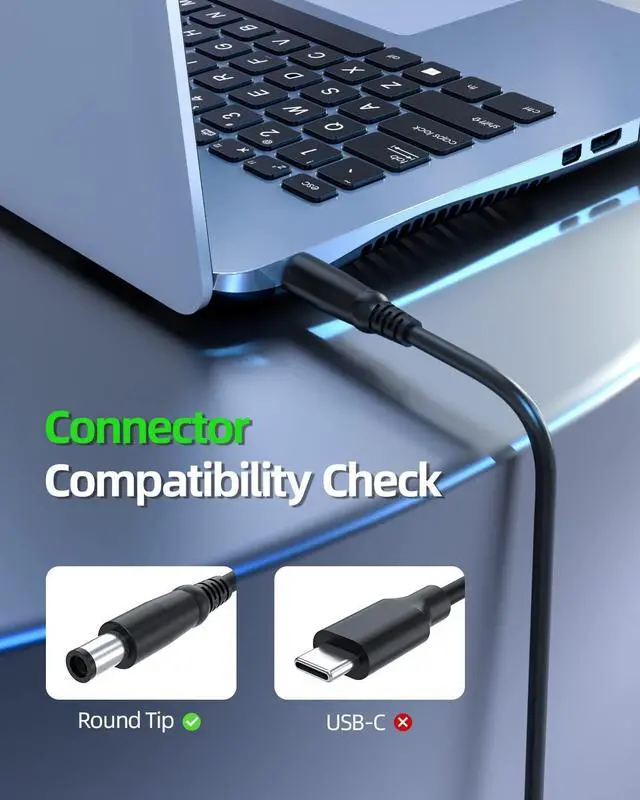 Alt view image 3 of 5 - 65W AC-Adapter-Charger Fit for Dell Latitude 7480 5480 5590 7490 5490 7290 5580 7280 3480 3580 3380 5280 3488 5288 3150 3160 LA65NM130 HA65NM130 LA65NS2-01 P73G P79G Laptop Power Supply Cord