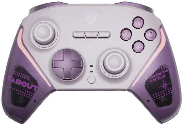 Main image of Wireless Gaming Controller  TMR Joysticks, Dual-Mode Triggers, Mechanical Keys, 1000Hz Polling, RGB  Bluetooth Gamepad for PC/Switch/Switch 2/iOS/Android TV with Charging Dock Purple