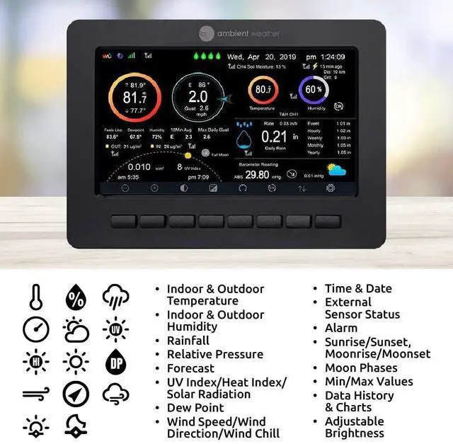Alt view image 5 of 6 - Ambient Weather WS-2000 Smart Weather Station with WiFi Remote Monitoring and Alerts