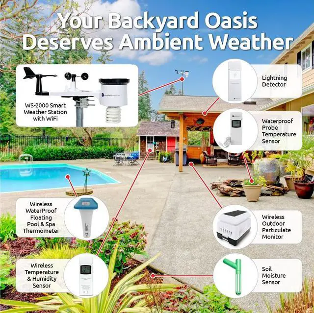Alt view image 6 of 6 - Ambient Weather WS-2000 Smart Weather Station with WiFi Remote Monitoring and Alerts