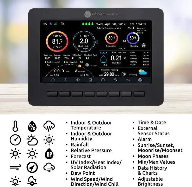 Alt view image 4 of 7 - Ambient Weather WS-5000 Ultrasonic Smart Weather Station